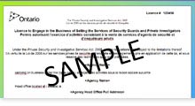 security ontario guard license ca agency business licence private guards form investigators licences guarantor renewal renew services sec