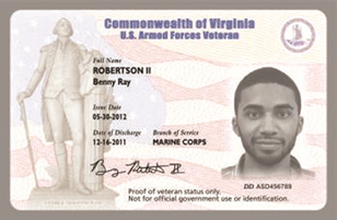 card veterans virginia security military guard cards state veteran identification service issued armed forces guards proof gu