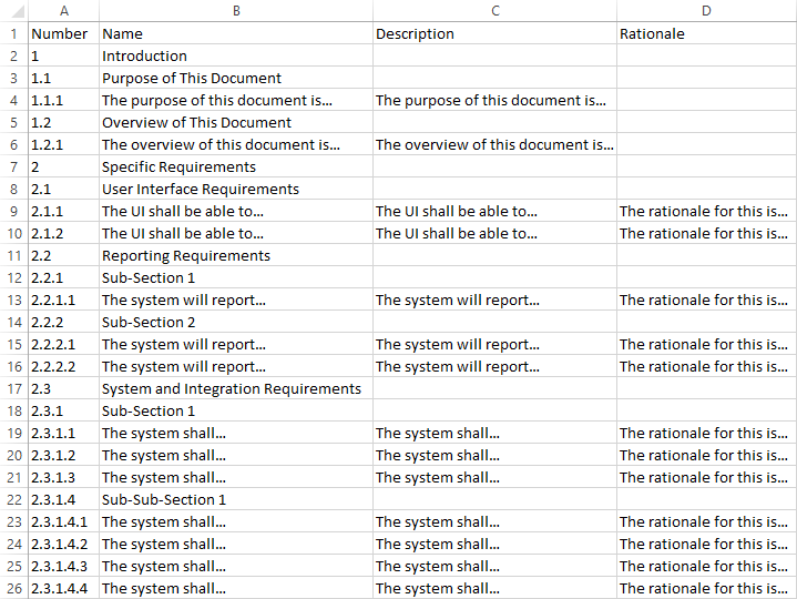 Microsoft Excel Requirements